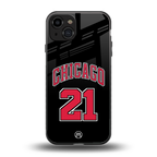 chicago 21 back phone cover | glass case for iphone 15