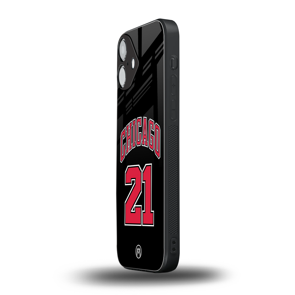 chicago 21 back phone cover | glass case for iphone 16 plus