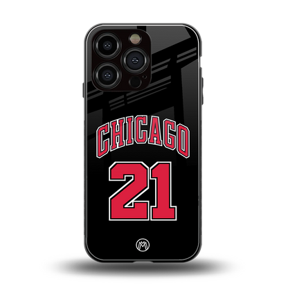 chicago 21 back phone cover | glass case for iphone 16 pro