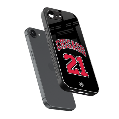 chicago 21 back phone cover | glass case for iphone 16e