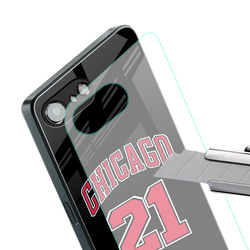 chicago 21 back phone cover | glass case for iphone 16e