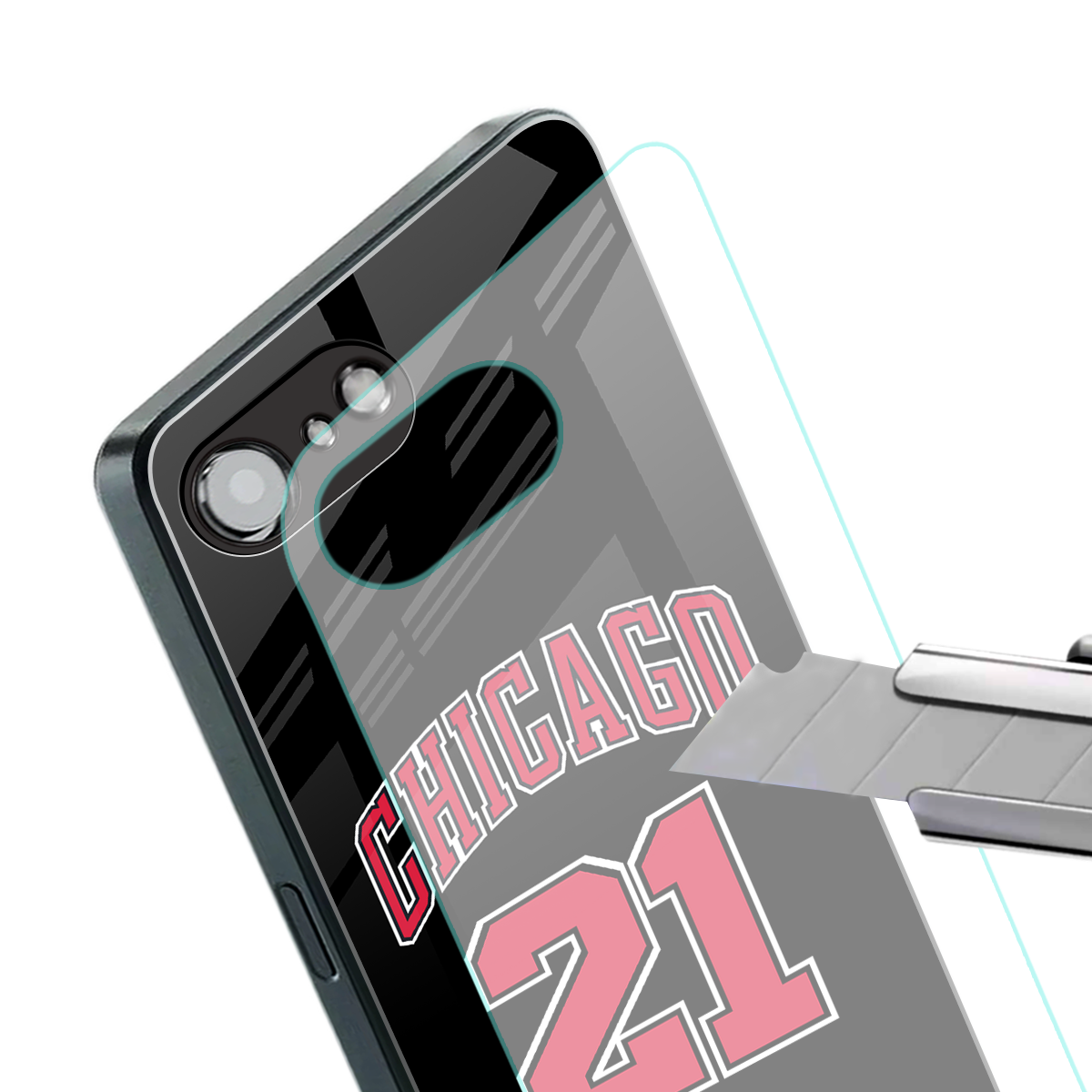 chicago 21 back phone cover | glass case for iphone 16e
