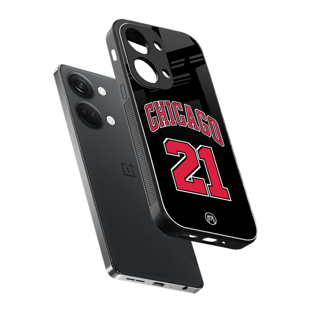 chicago 21 back phone cover | glass case for oneplus nord 3