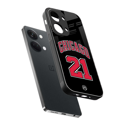 chicago 21 back phone cover | glass case for oneplus nord 3