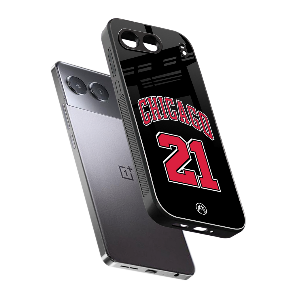 chicago 21 back phone cover | glass case for oneplus nord 4