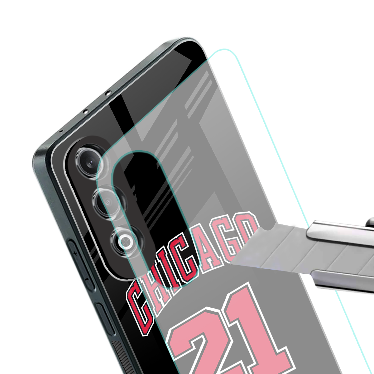 chicago 21 back phone cover | glass case for oneplus nord ce 4
