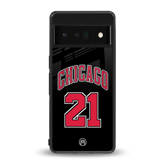 chicago 21 back phone cover | glass case for google pixel 6 pro