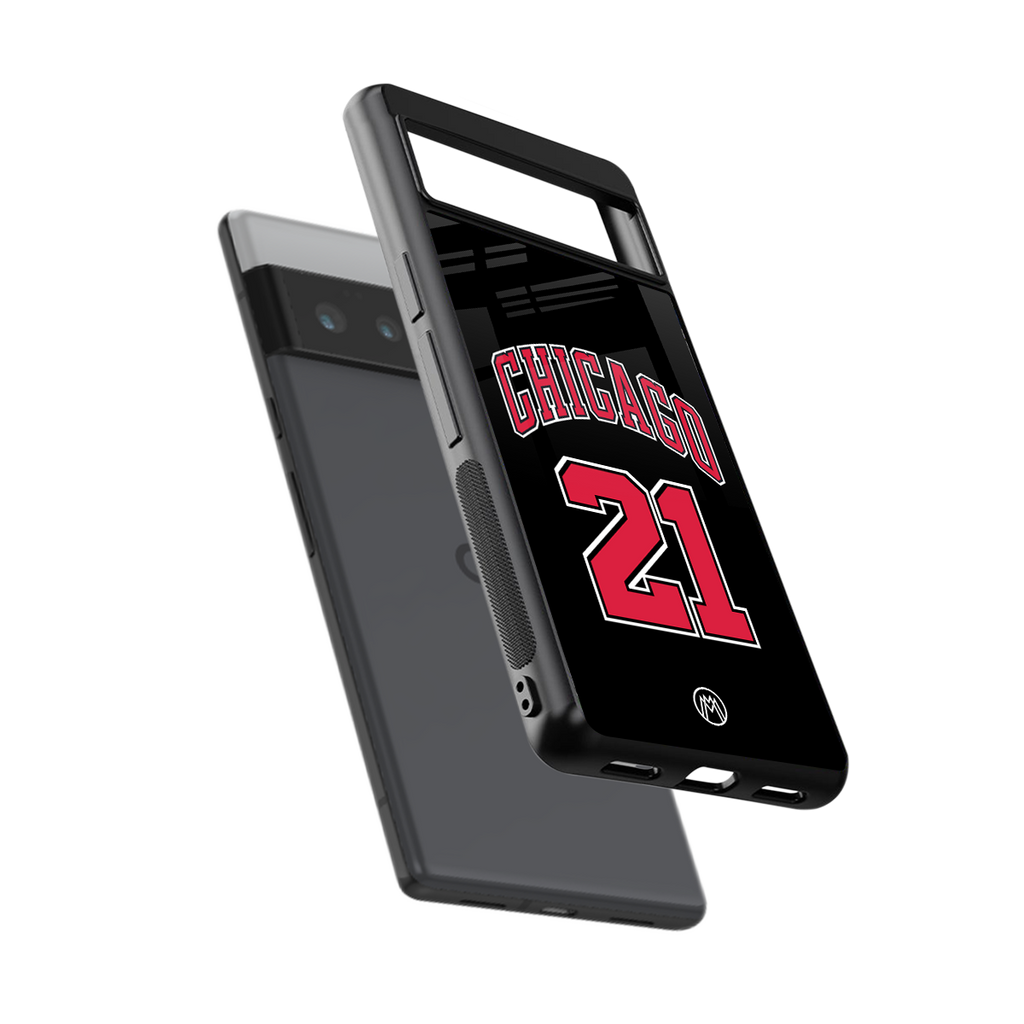 chicago 21 back phone cover | glass case for google pixel 6 pro