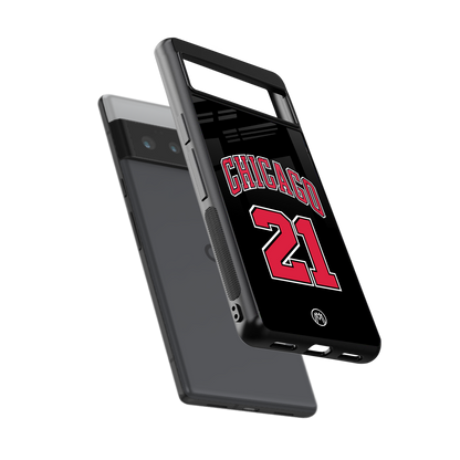 chicago 21 back phone cover | glass case for google pixel 6 pro
