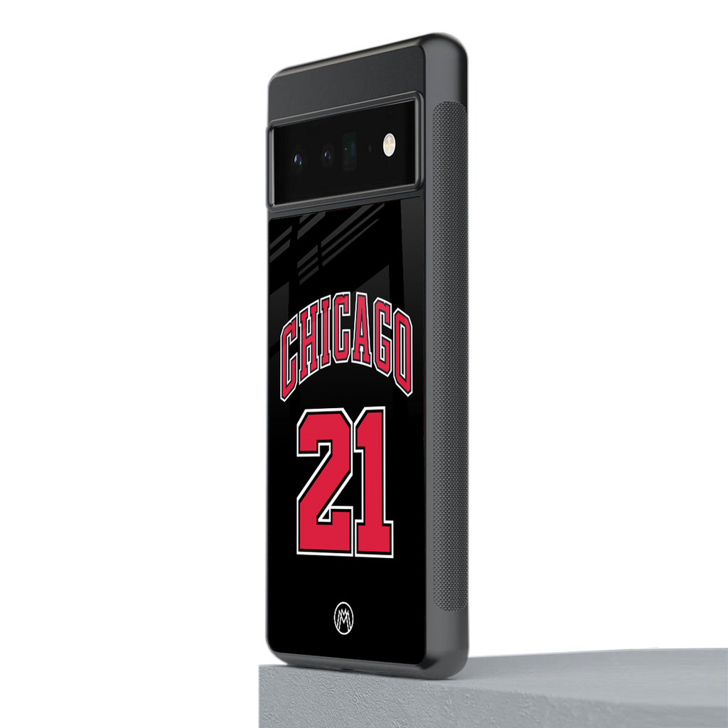 chicago 21 back phone cover | glass case for google pixel 6 pro