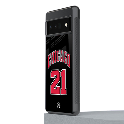 chicago 21 back phone cover | glass case for google pixel 6 pro