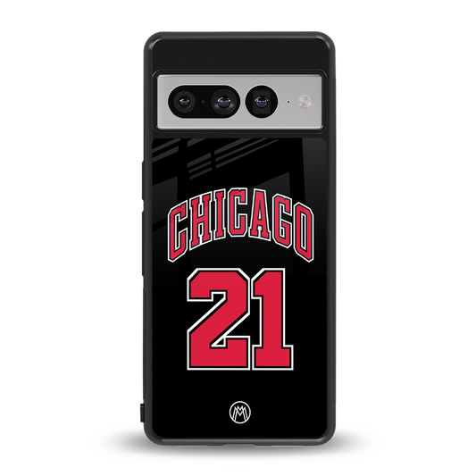 chicago 21 back phone cover | glass case for google pixel 7 pro