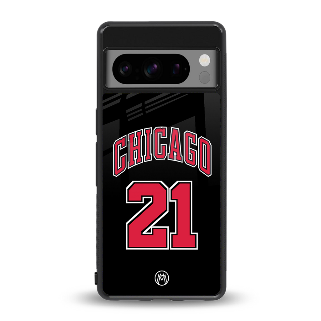 chicago 21 back phone cover | glass case for google pixel 8 pro