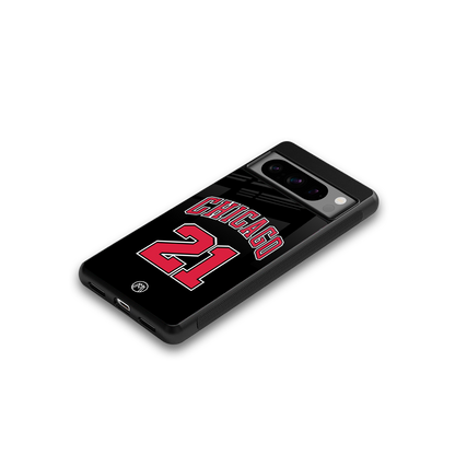 chicago 21 back phone cover | glass case for google pixel 8 pro