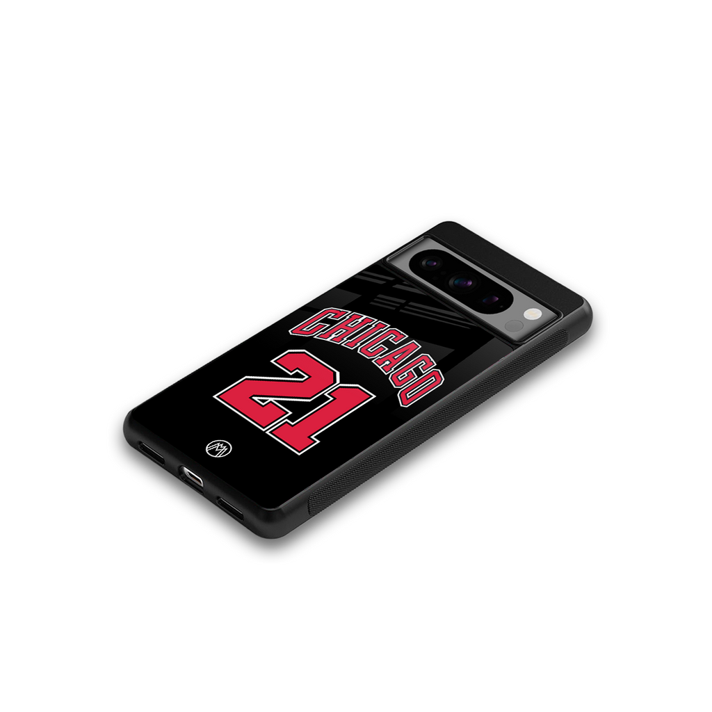 chicago 21 back phone cover | glass case for google pixel 8 pro
