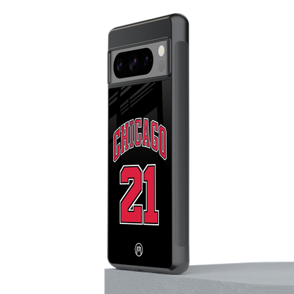 chicago 21 back phone cover | glass case for google pixel 8 pro