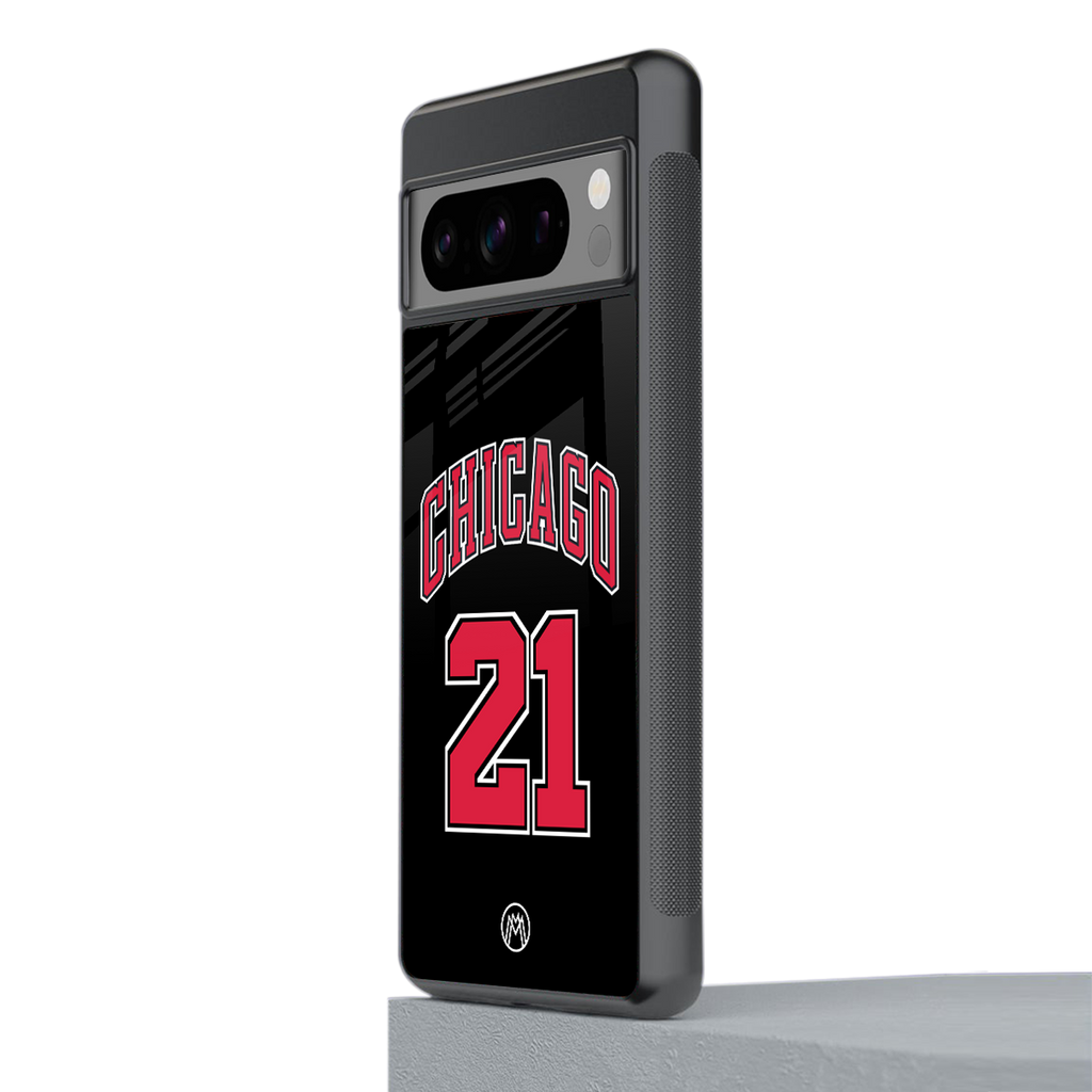chicago 21 back phone cover | glass case for google pixel 8 pro