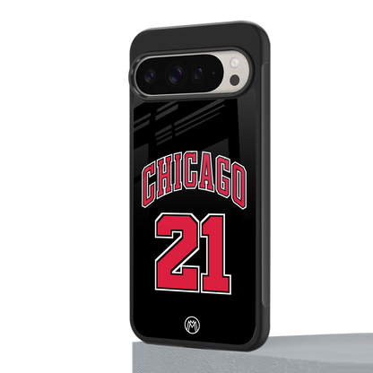 chicago 21 back phone cover | glass case for google pixel 9 pro xl