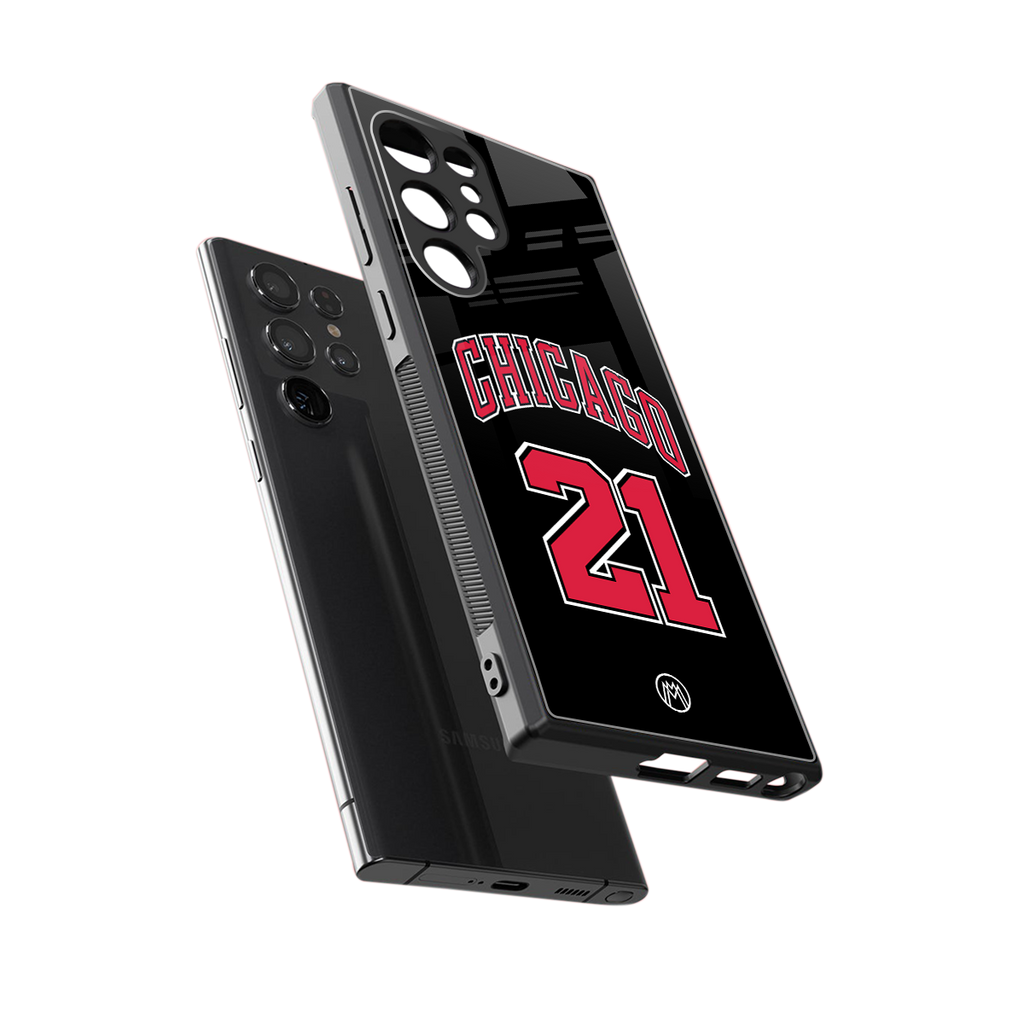 chicago 21 back phone cover | glass case for samsung galaxy s23 ultra