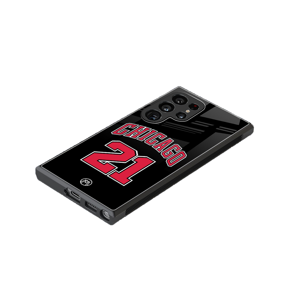 chicago 21 back phone cover | glass case for samsung galaxy s23 ultra