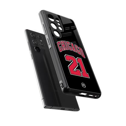 chicago 21 back phone cover | glass case for samsung galaxy s25 ultra