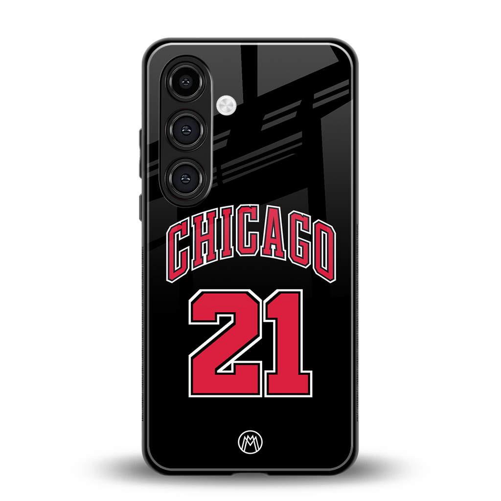 chicago 21 back phone cover | glass case for samsung galaxy s24 fe