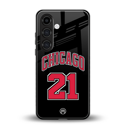 chicago 21 back phone cover | glass case for samsung galaxy s24 fe