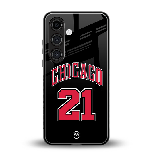 chicago 21 back phone cover | glass case for samsung galaxy s24 fe