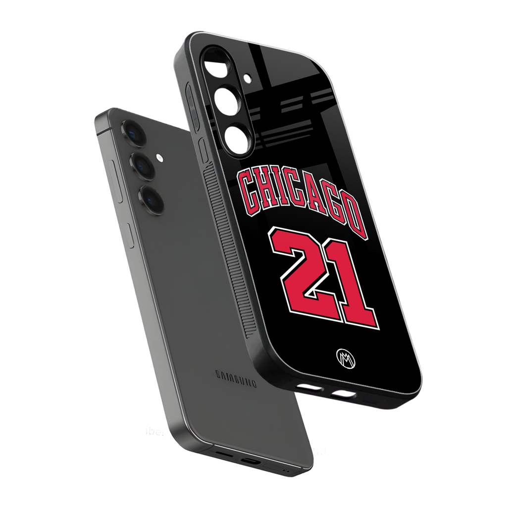chicago 21 back phone cover | glass case for samsung galaxy s25 plus