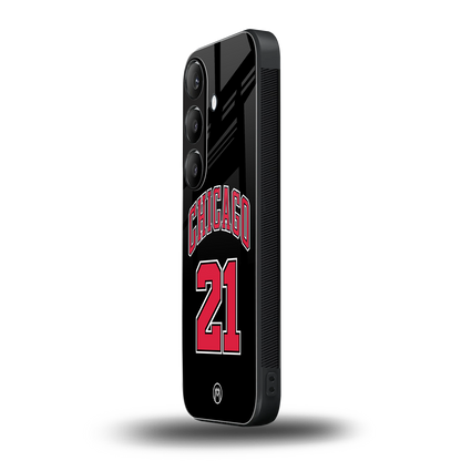 chicago 21 back phone cover | glass case for samsung galaxy s24 fe