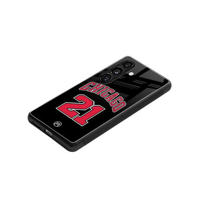 chicago 21 back phone cover | glass case for samsung galaxy s24 fe
