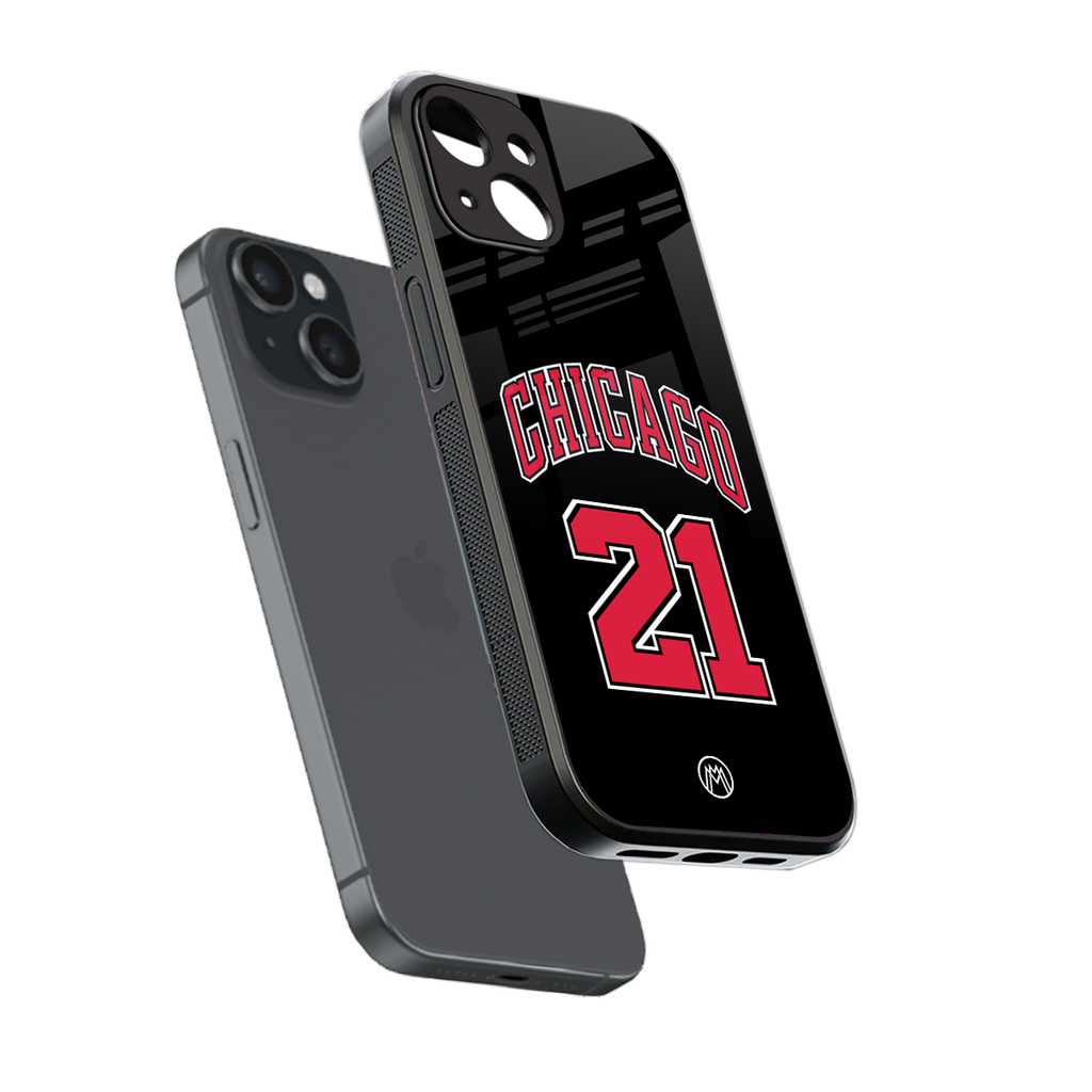 chicago 21 back phone cover | glass case for iphone 15