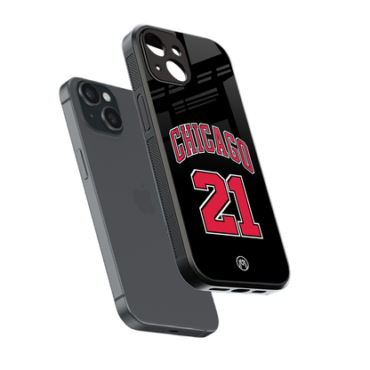 chicago 21 back phone cover | glass case for iphone 15