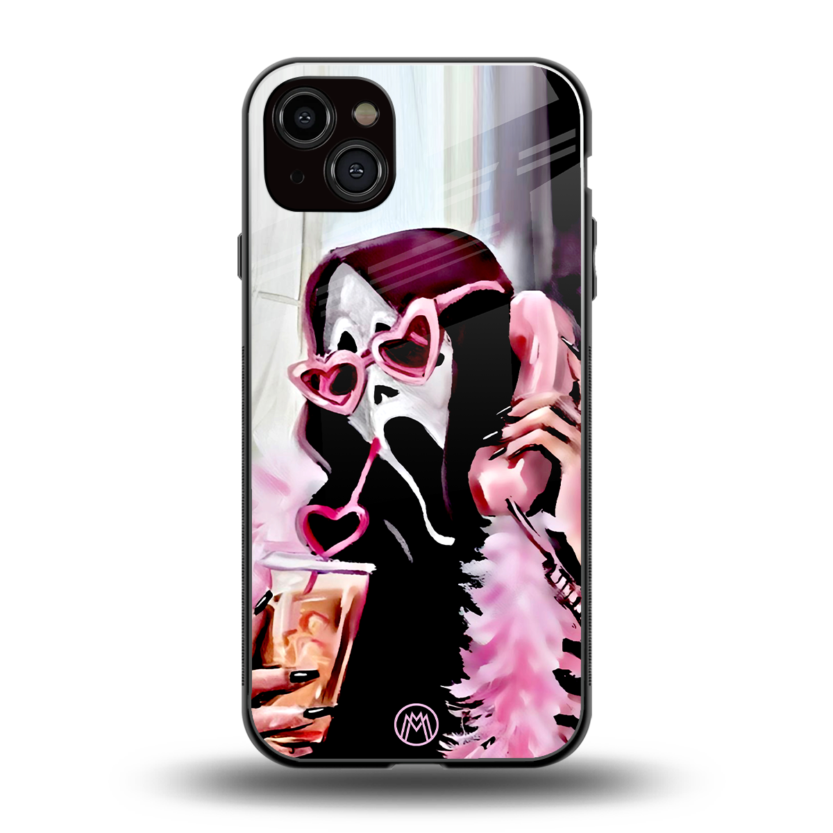 chill thrill back phone cover | glass case for iphone 15 plus