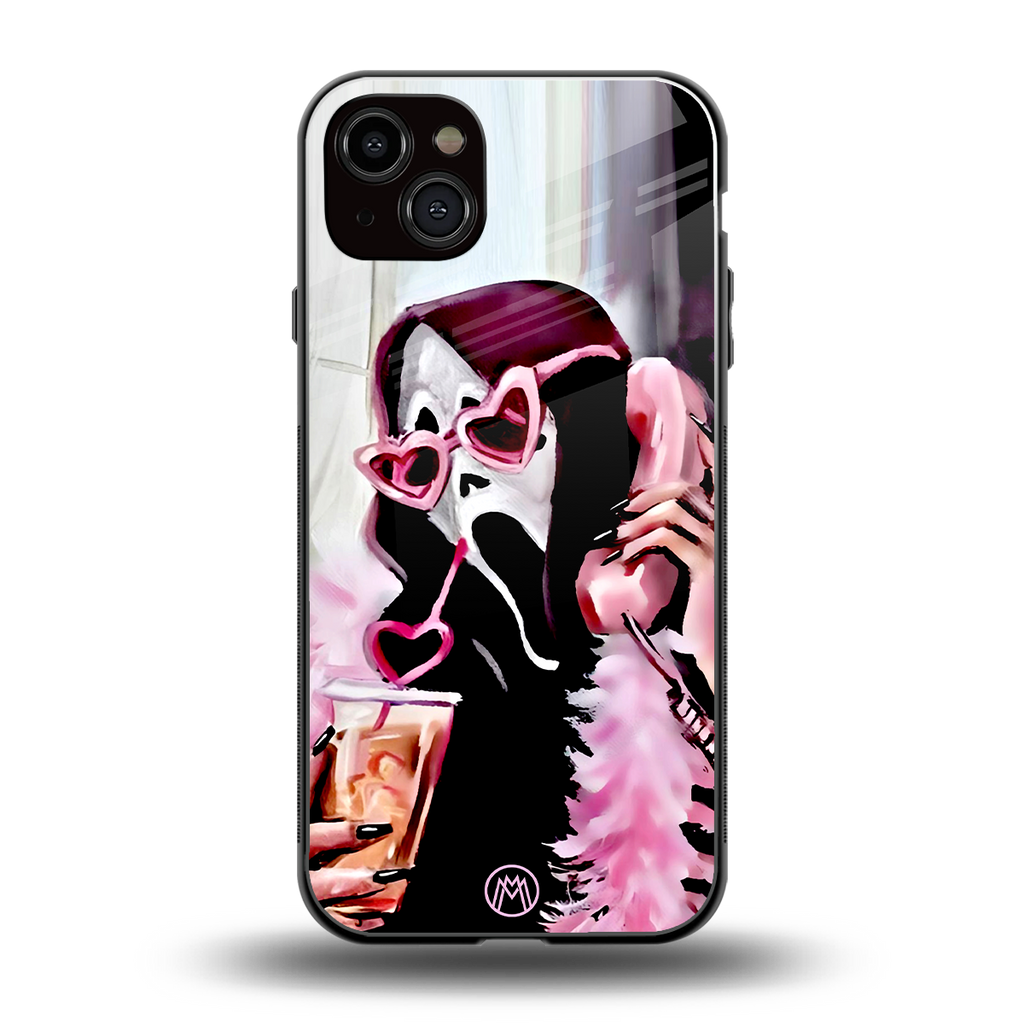 chill thrill back phone cover | glass case for iphone 14 plus