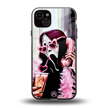 chill thrill back phone cover | glass case for iphone 14 plus