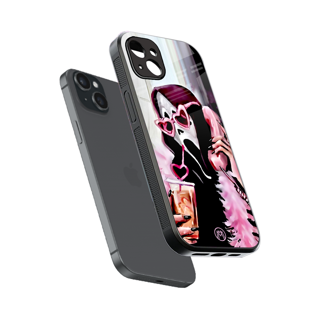chill thrill back phone cover | glass case for iphone 15 plus