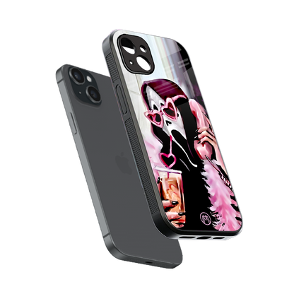chill thrill back phone cover | glass case for iphone 14 plus