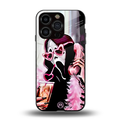 chill thrill back phone cover | glass case for iphone 15 pro