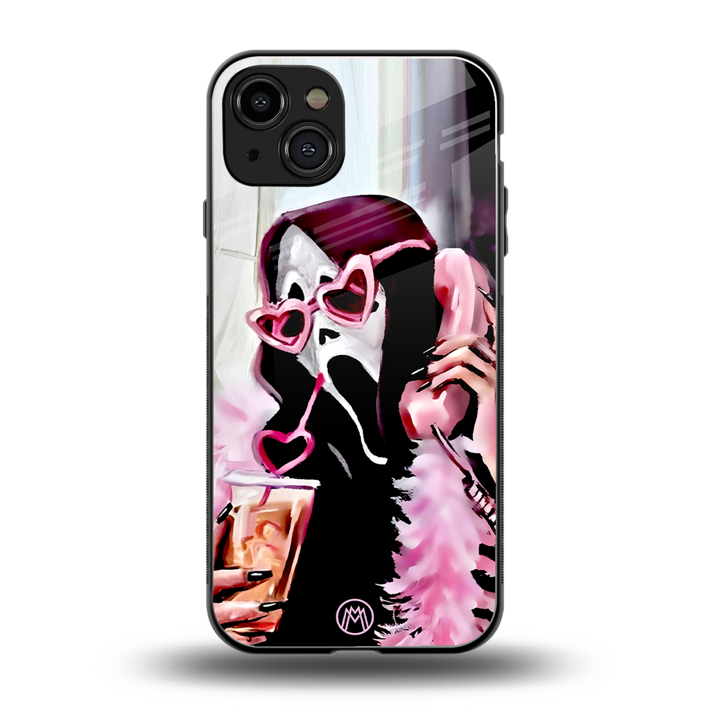 chill thrill back phone cover | glass case for iphone 15