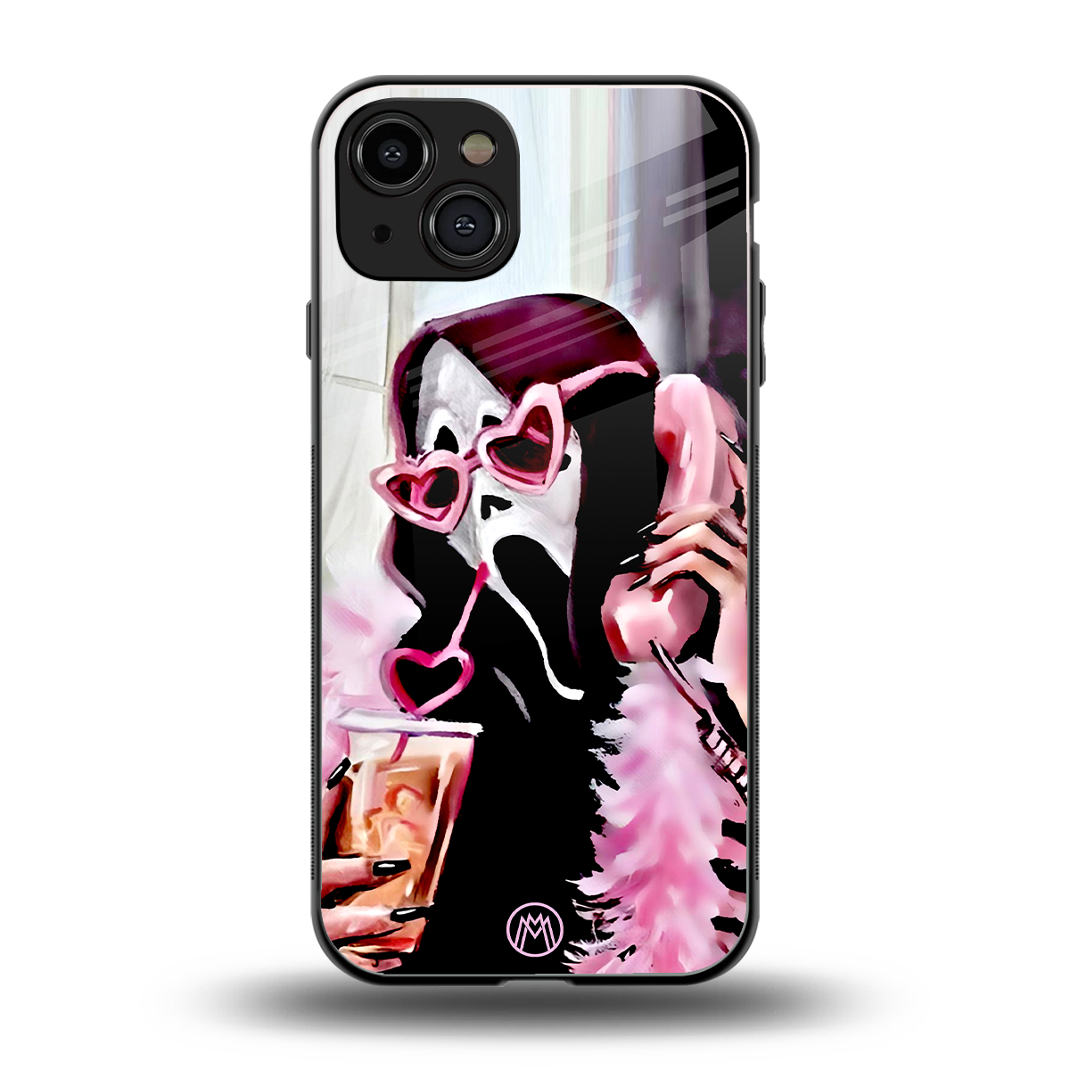 chill thrill back phone cover | glass case for iphone 15