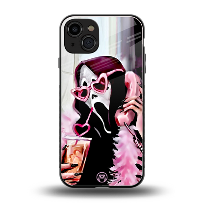 chill thrill back phone cover | glass case for iphone 15