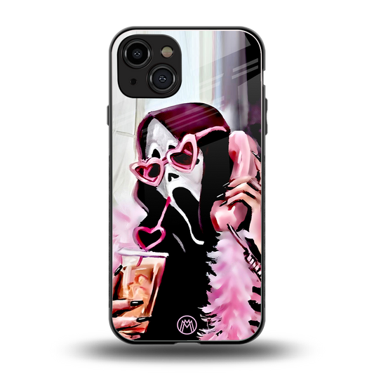 chill thrill back phone cover | glass case for iphone 15
