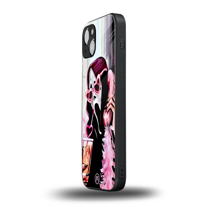 chill thrill back phone cover | glass case for iphone 15