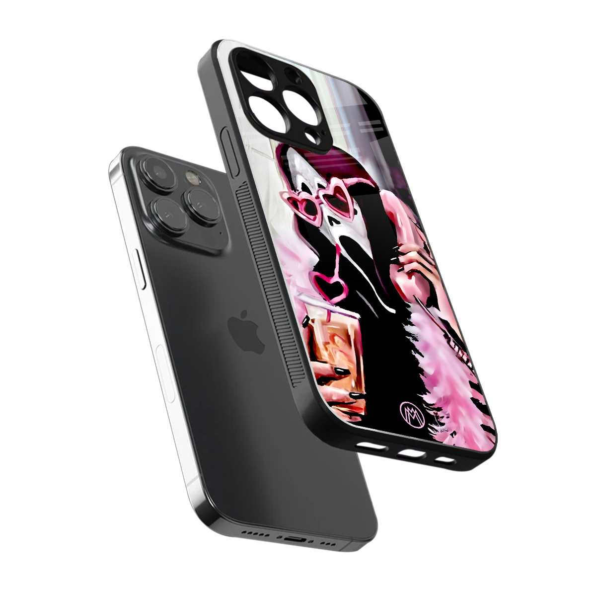 chill thrill back phone cover | glass case for iphone 15 pro