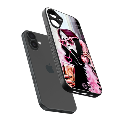 chill thrill back phone cover | glass case for iphone 16 plus