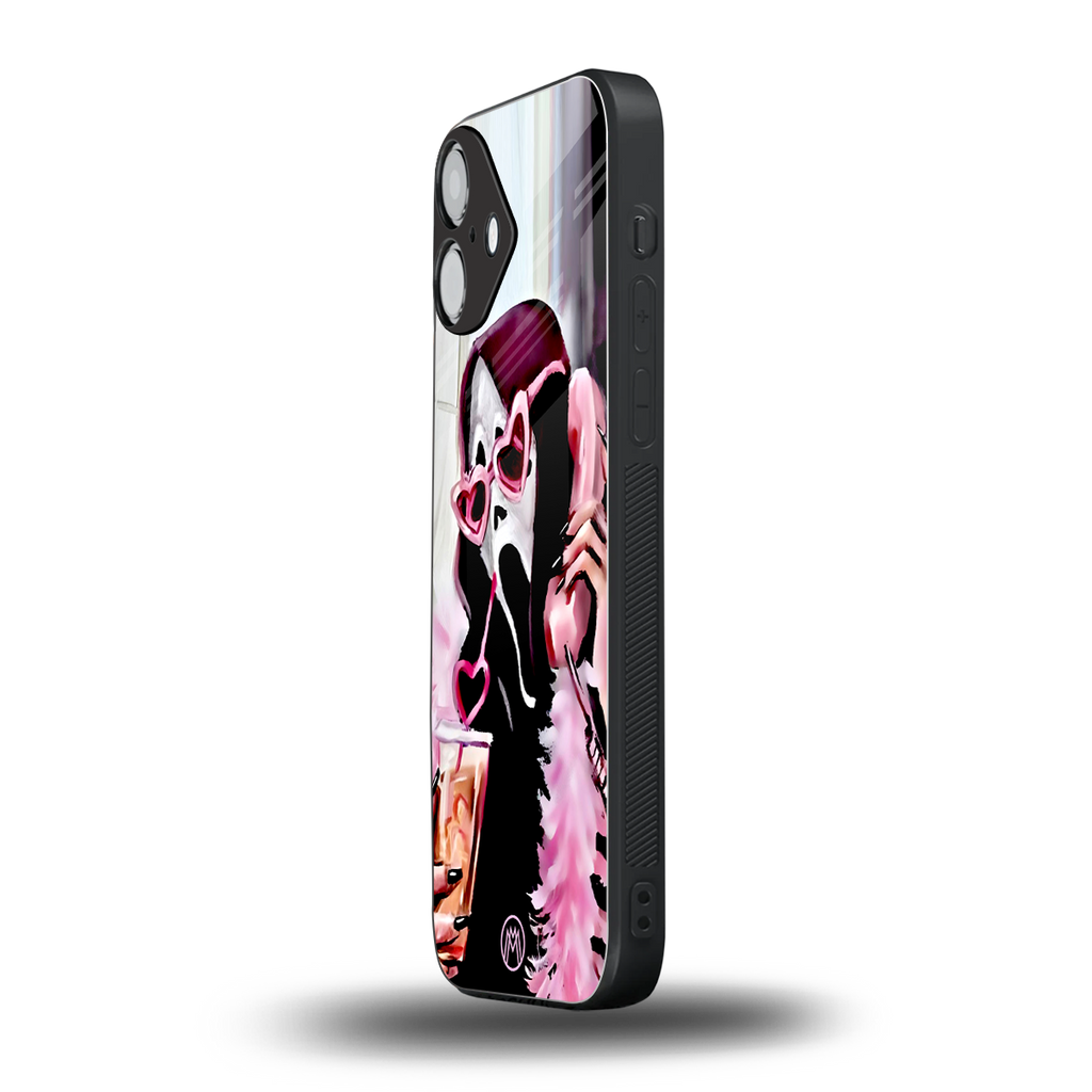 chill thrill back phone cover | glass case for iphone 16 plus