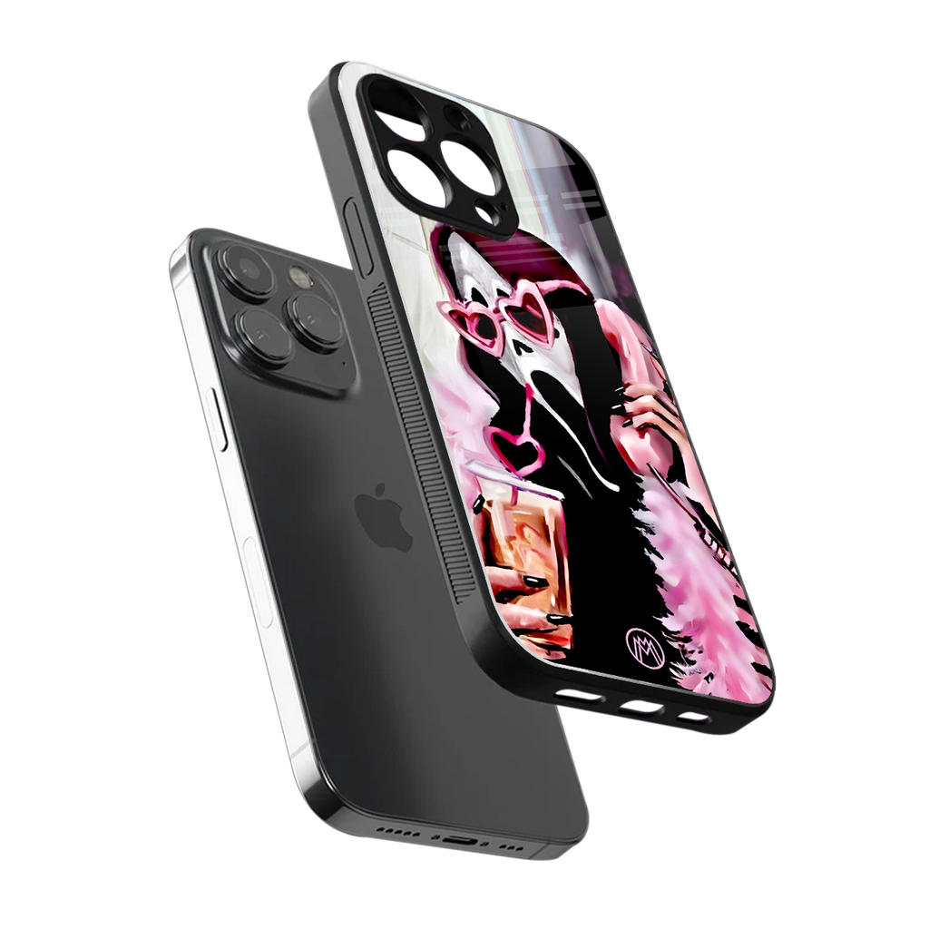 chill thrill back phone cover | glass case for iphone 16 pro max