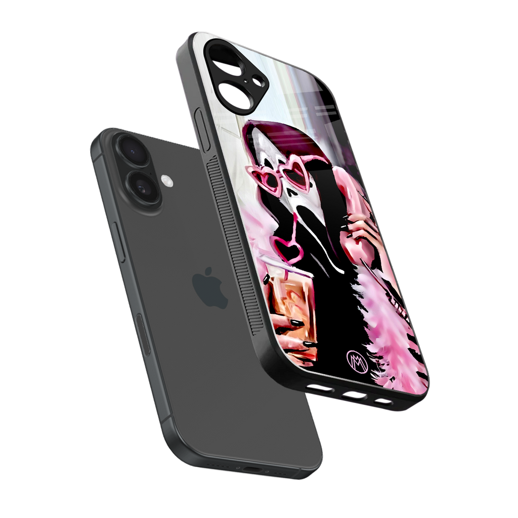 chill thrill back phone cover | glass case for iphone 16