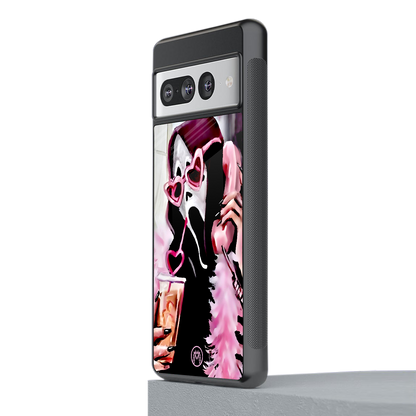chill thrill back phone cover | glass case for google pixel 7 pro